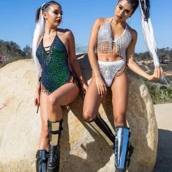 THE LUMi SHOP Bottoms Lucid Hologram Tassel Bottom