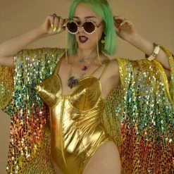 Lumishopusa Disco Sequin Kimono - Palace