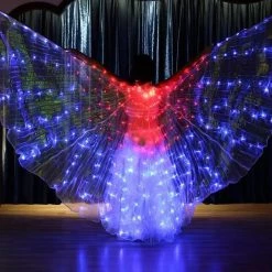THE LUMi SHOP Cotton Clouds Rainbow FLASH LED Butterfly Wings (300 Lights, Batteries Not Included)