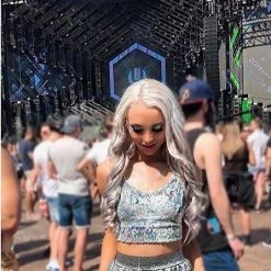 THE LUMi SHOP Reversible Sequin Top & Halter Top - Holographic Sequin Tops