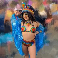 THE LUMi SHOP Disco Sequin Kimono- Blue Gem Signature Sequin Kimonos