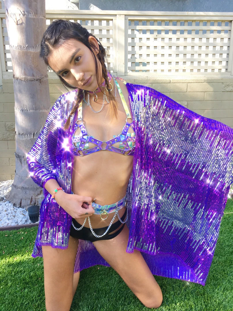 THE LUMi SHOP Signature Sequin Kimonos Disco Sequin Kimono - Star Purple 9 THE LUMi SHOP Signature Sequin Kimonos Disco Sequin Kimono - Star Purple