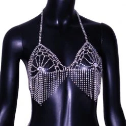 THE LUMi SHOP SPRING 2022 Diamond Babe Rhinestone Jewelry Top