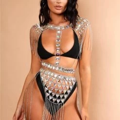 THE LUMi SHOP Rhinestone Muse Set (Top & Skirt) Sequin Sets