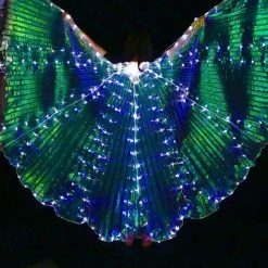 THE LUMi SHOP Electric Daisy Iridescent M LED Butterfly Wings (300 Lights, Batteries Not Included)