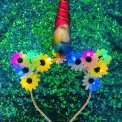 THE LUMi SHOP Original LED Ears - Rainbow Unicorn