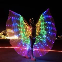 THE LUMi SHOP Handmade Rainbow LED Butterfly Wings (300 Lights, Batteries Not Included)