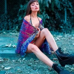 Lumishopusa Disco Sequin Kimono - Royal Blue