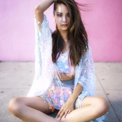 THE LUMi SHOP Sequin Sets Reversible Sequin Set (Halter Top & Skirt) - Unicorn Tears