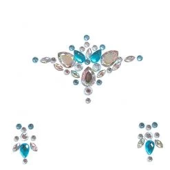 THE LUMi SHOP Blue Clouds Rhinestone Crystal Face Jewels