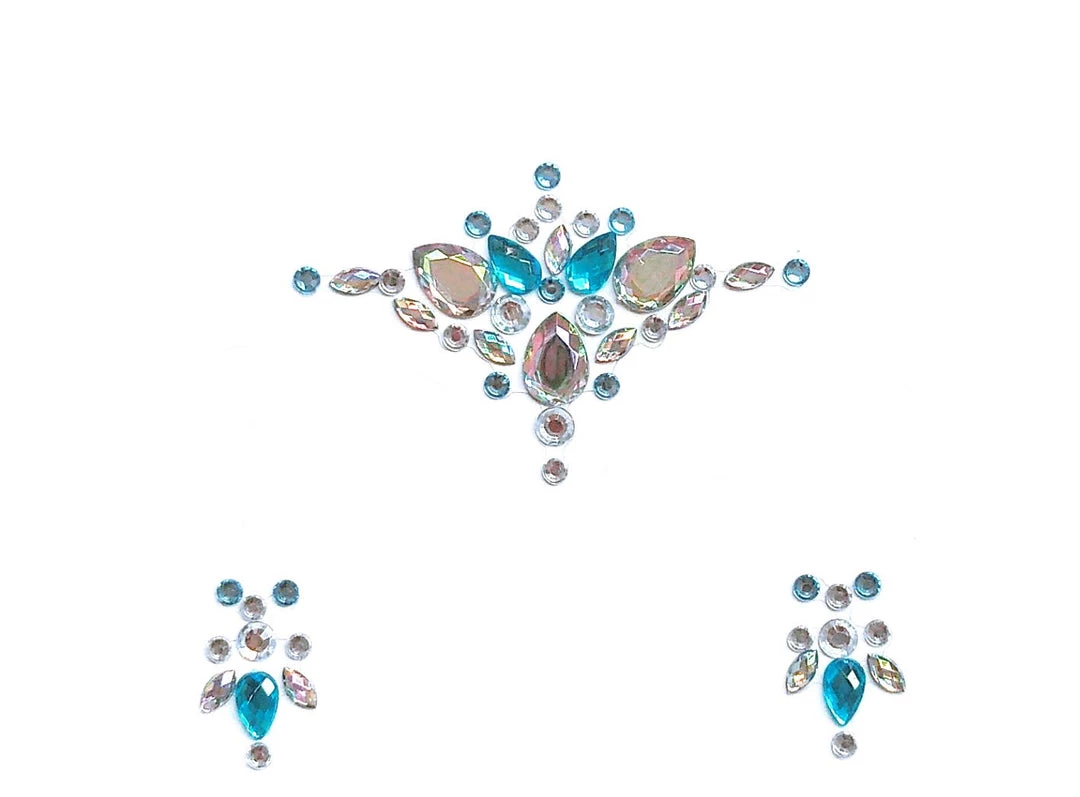 THE LUMi SHOP Blue Clouds Rhinestone Crystal Face Jewels 3 THE LUMi SHOP Blue Clouds Rhinestone Crystal Face Jewels