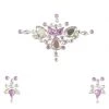 THE LUMi SHOP Cotton Purple Rhinestone Crystal Face Jewels